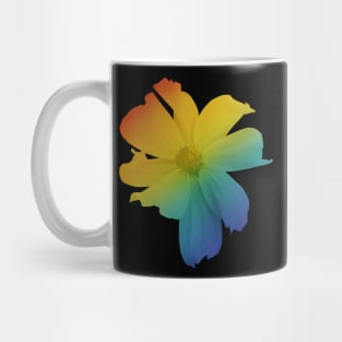 Rainbow flower with bee Mug